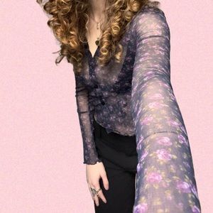 ❤️ Sheer flower longsleeve ❤️